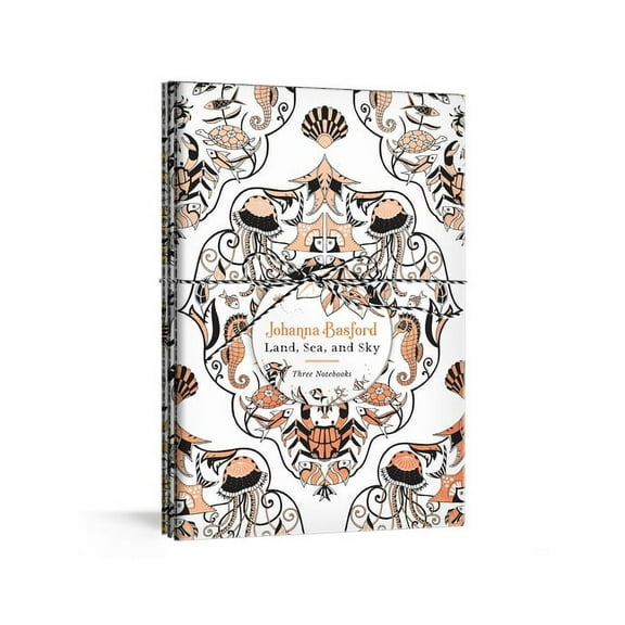 Johanna Basford Land, Sea, and Sky: Three Colorable Notebooks, (Hardcover)