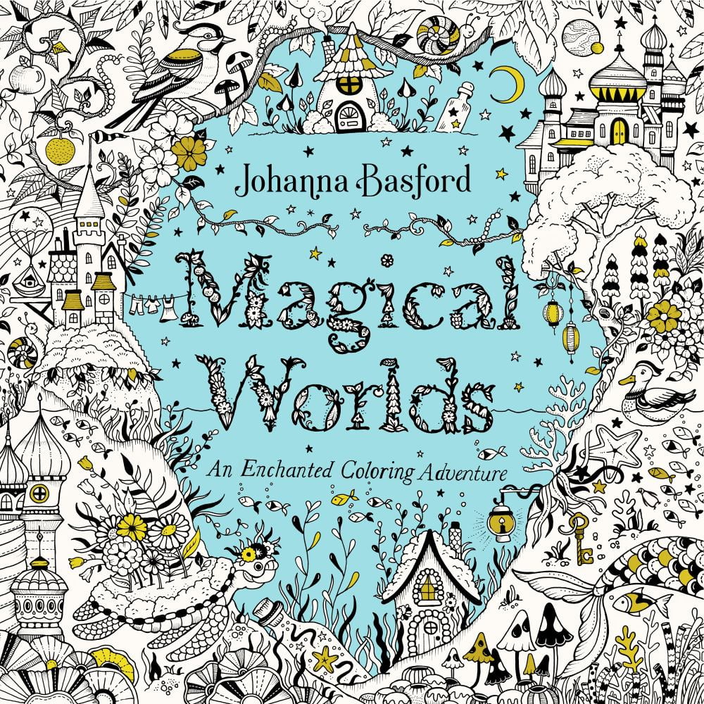 Magical Worlds: An Enchanted Coloring Adventure, 80 pages (Paperback)