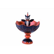 Transpac Resin Spooky Bat Orange & Black Treat Bowl 5.25"Dx7.75"H