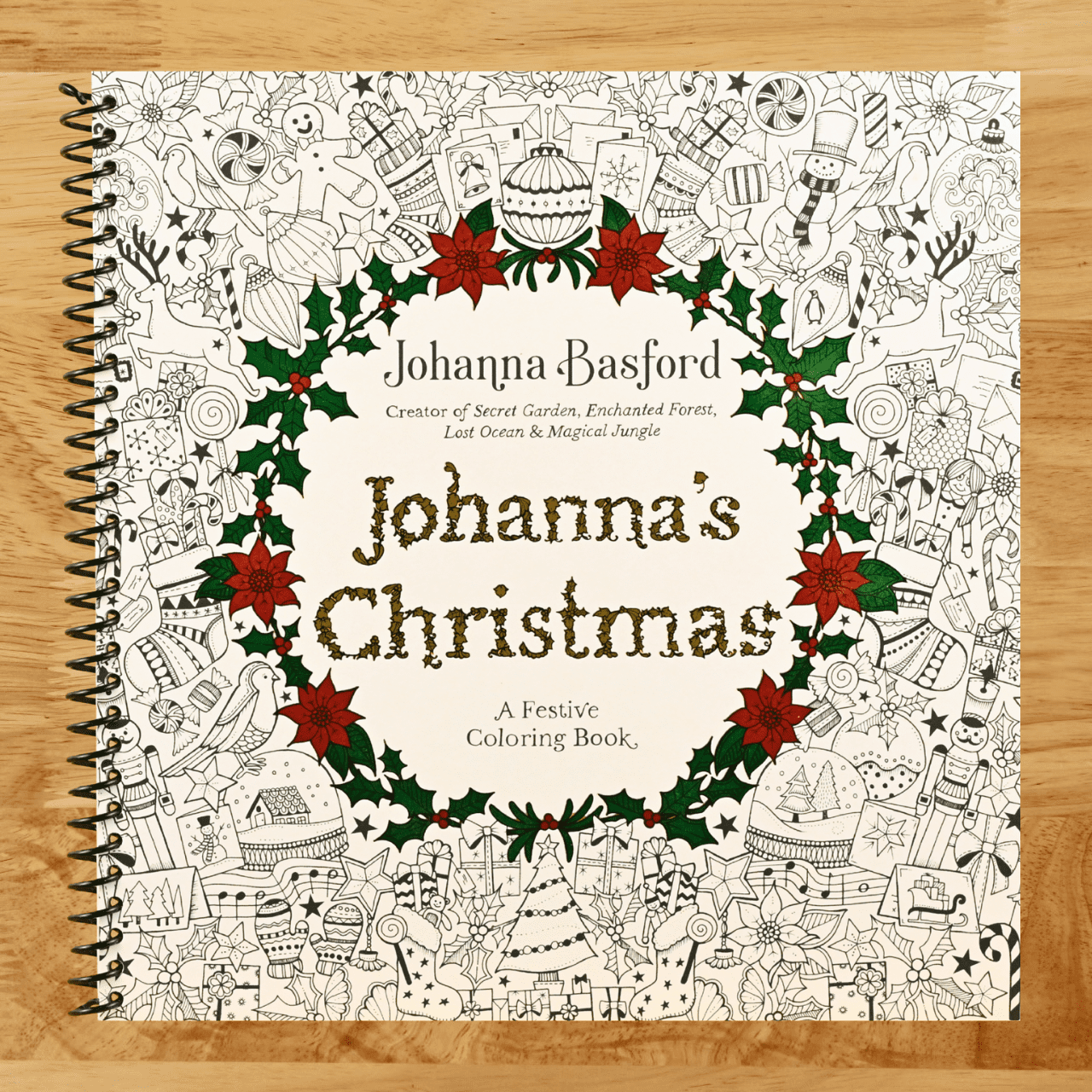 Johanna's Christmas: A Festive Coloring Book for Adults (Spiral bound)