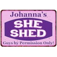thumbnail image 1 of Johanna's Purple & Pink SHE SHED Vintage Sign 12x18 Woman Decor 112180040435, 1 of 1