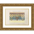 thumbnail image 1 of Johanna van de Kamer 14x11 Gold Ornate Wood Frame and Double Matted Museum Art Print Titled - Egyptian Flower Frisian (1890), 1 of 4
