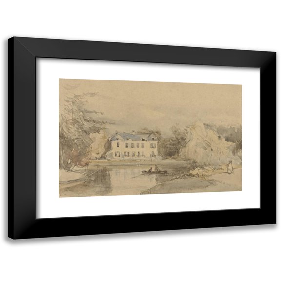 Johannes Bosboom 14x11 Black Modern Framed Museum Art Print Titled - The House in Leede (1827 - 1891)