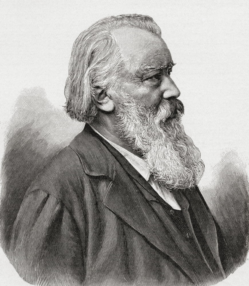 Johannes Brahms 1833 Canvas Art - Ken Welsh Design Pics (28 x 32)
