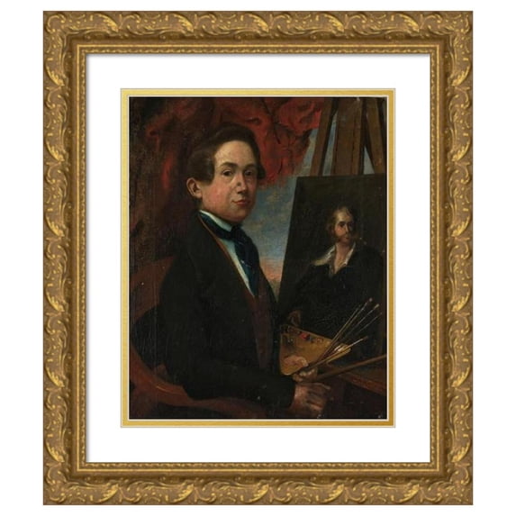 Johannes Daniël Susan 20x24 Gold Ornate Framed and Double Matted Museum Art Print Titled - Self Portrait (1839)