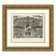 thumbnail image 1 of Johannes Frederik Engelbert ten Klooster 14x12 Gold Ornate Wood Frame and Double Matted Museum Art Print Titled - Side View of the Borobudur (1920), 1 of 4
