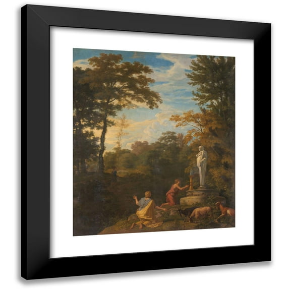 Johannes Glauber 15x17 Black Modern Framed Museum Art Print Titled - Arcadian Landscape (1680 - 1726)