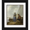 thumbnail image 1 of Johannes Hermanus Koekkoek 20x24 Black Ornate Framed Double Matted Museum Art Print Titled: The Flirtation (1834), 1 of 5