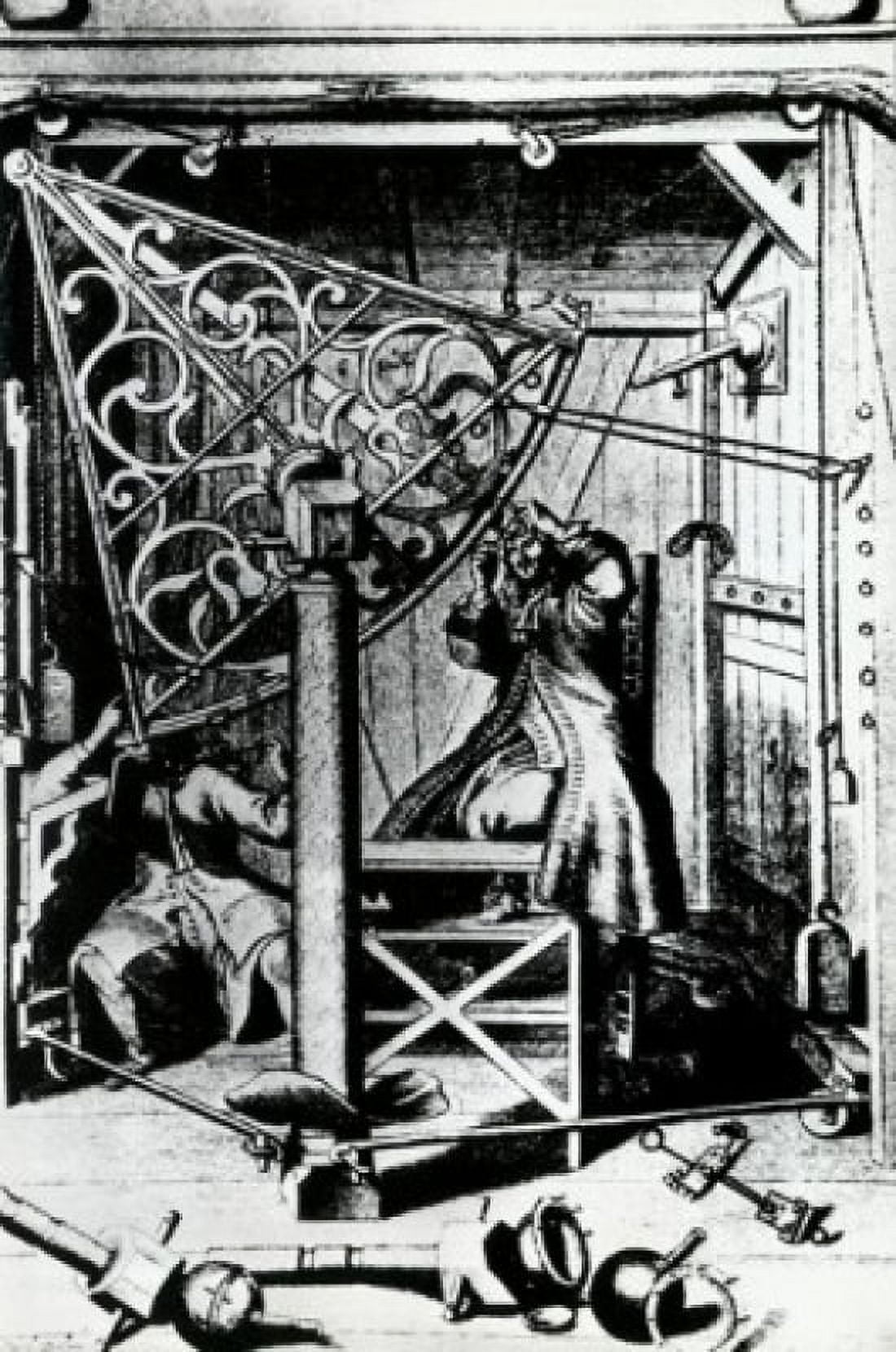 Johannes Hevelius Using a Sextant engraving Canvas Art -  (18 x 24)
