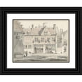 thumbnail image 1 of Johannes Jelgerhuis 24x19 Black Ornate Framed Double Matted Museum Art Print Titled: Houses in Amersfoort (1825), 1 of 5