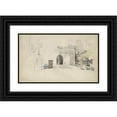 thumbnail image 1 of Johannes Josephus Destree 14x10 Black Ornate Wood Framed Double Matted Museum Art Print Titled: The Kennemer or Nieuwpoort in Haarlem (1837 - 1888), 1 of 5