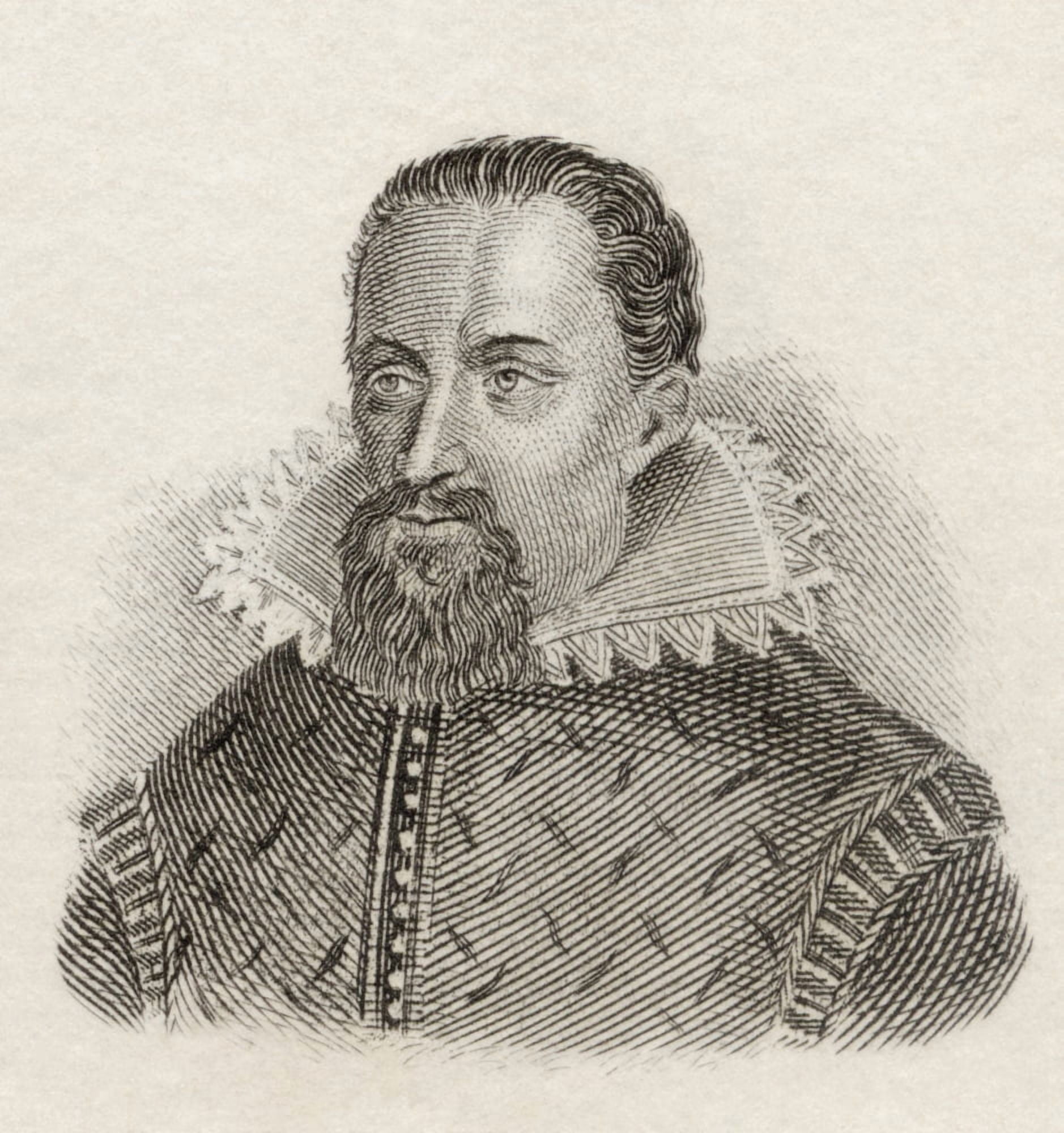 Johannes Kepler 1571 To 1630 German Mathematician Astronomer And Astrologer From Crabbs Historical Dictionary Published 1825 Canvas Art - Ken Welsh Design Pics (14 x 15)