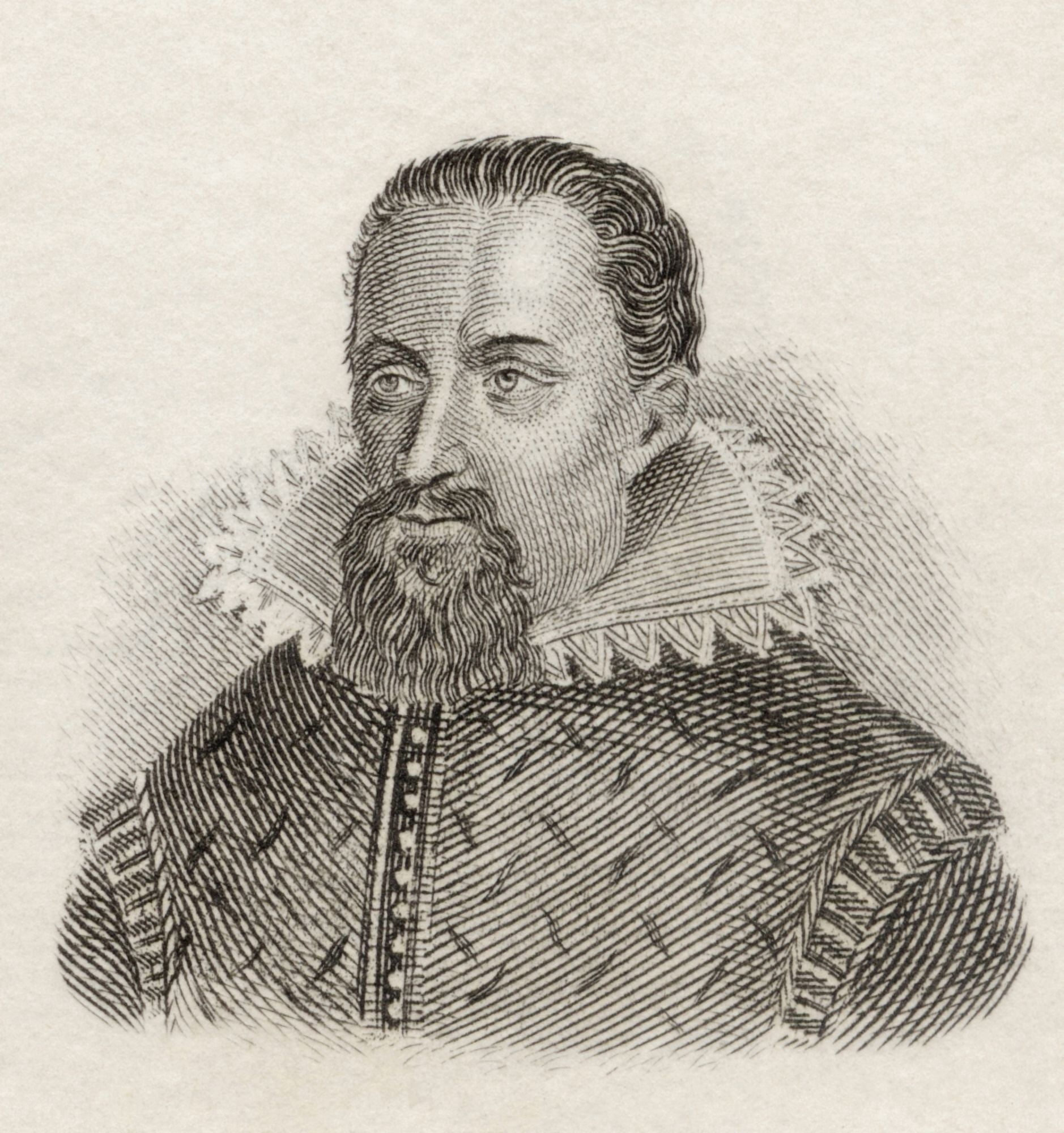 Johannes Kepler 1571 To 1630 German Mathematician Astronomer And Astrologer From Crabbs Historical Dictionary Published 1825 Canvas Art - Ken Welsh Design Pics (28 x 30)