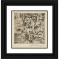 thumbnail image 1 of Johannes Molzahn 15x16 Black Ornate Wood Framed Double Matted Museum Art Print Titled - Far-Error (1920), 1 of 5