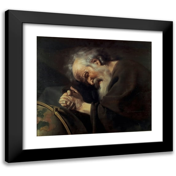 Johannes Paulus Moreelse 17x15 Black Modern Framed Museum Art Print Titled - Heraclitus