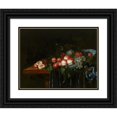 thumbnail image 1 of Johannes Rosenhagen 18x15 Black Ornate Wood Framed Double Matted Museum Art Print Titled - Fruit Still Life (C. 1650 - 1660), 1 of 5