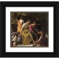 thumbnail image 1 of Johannes Vermeer 16x15 Black Ornate Wood Framed Double Matted Museum Art Print Titled - Diana and Her Nymphs (C. 1653 - 1654), 1 of 5