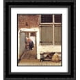 thumbnail image 1 of Johannes Vermeer 2x Matted 20x24 Black Ornate Framed Art Print 'The Little Street [detail: 2]', 1 of 2