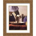 thumbnail image 1 of Johannes Vermeer 2x Matted 20x24 Gold Ornate Framed Art Print 'Young Woman with a Water Jug [detail: 1]', 1 of 2