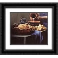 thumbnail image 1 of Johannes Vermeer 2x Matted 22x20 Black Ornate Framed Art Print 'The Milkmaid [detail: 4]', 1 of 2