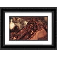 thumbnail image 1 of Johannes Vermeer 2x Matted 24x18 Black Ornate Framed Art Print 'A Woman Asleep at Table [detail: 2]', 1 of 2