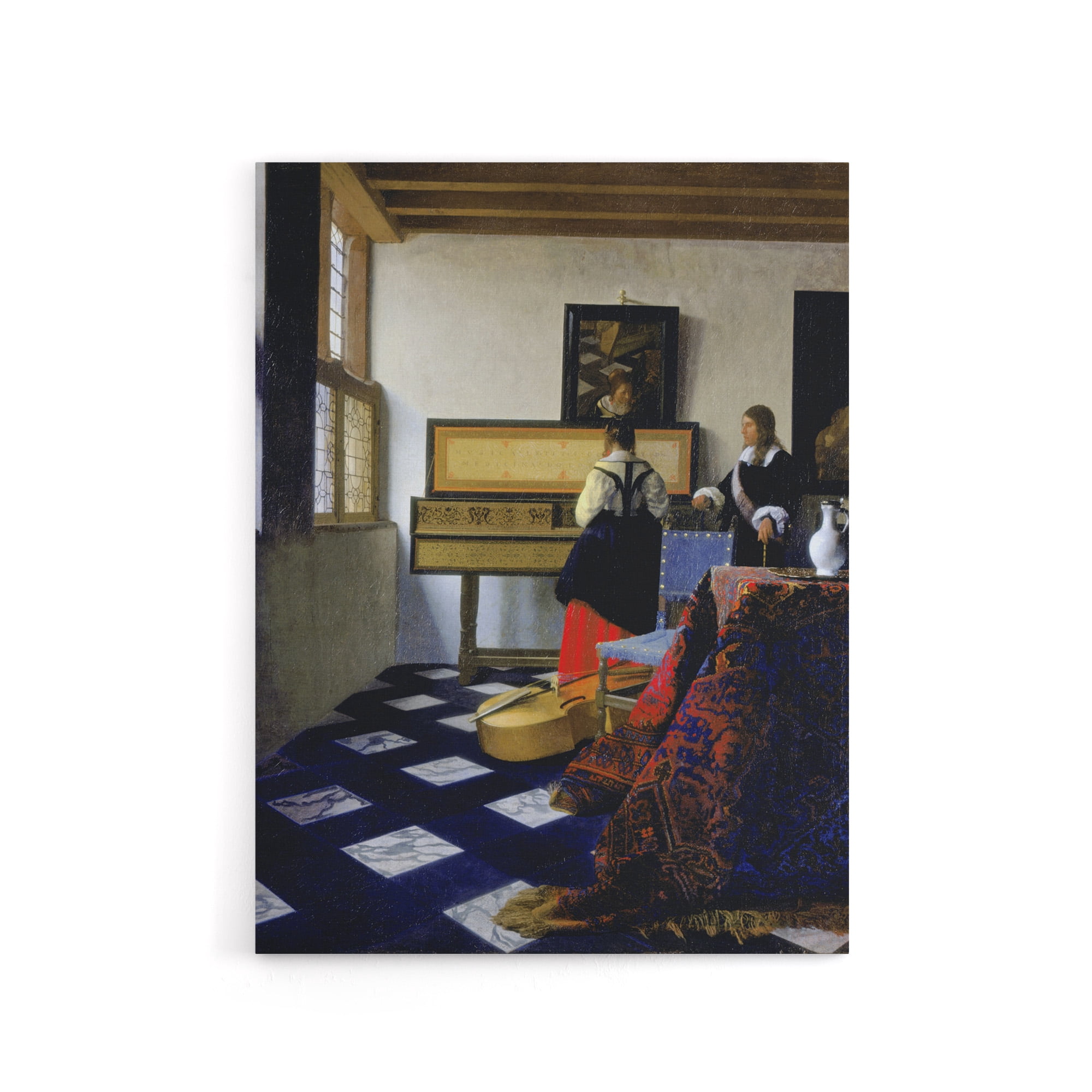 Johannes Vermeer The Music Lesson Canvas Wall Art Print 18X24 ...