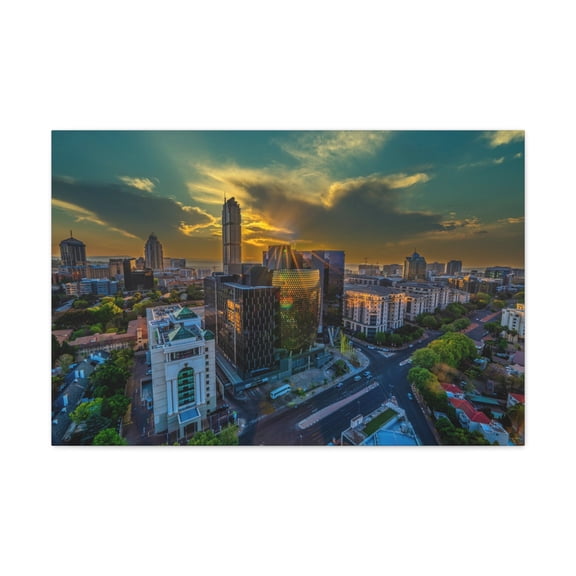 Johannesburg Daytime Skyline Canvas Artwork Breathtaking Stunning Cityscape for Home Decor Ready to Hang