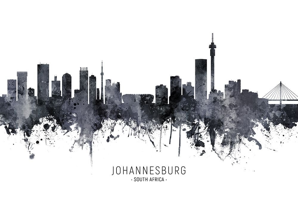 Johannesburg South Africa Skyline Poster Print Michael Tompsett (24 x