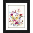 thumbnail image 1 of Johannesson, Karin 14x18 Black Ornate Wood Framed with Double Matting Museum Art Print Titled - Cheerful Garden, 1 of 4