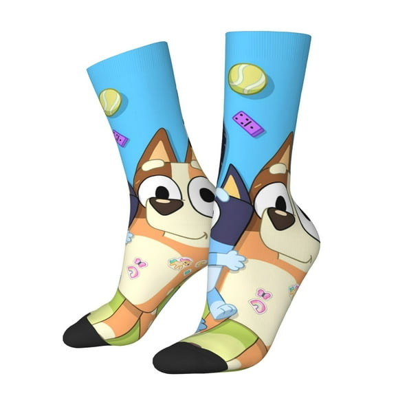 Johaoi Bluey Pattern Crazy Funny Socks for Men Women Colorful Fun Novelty Crew Socks Gifts for Adults Gag Gifts