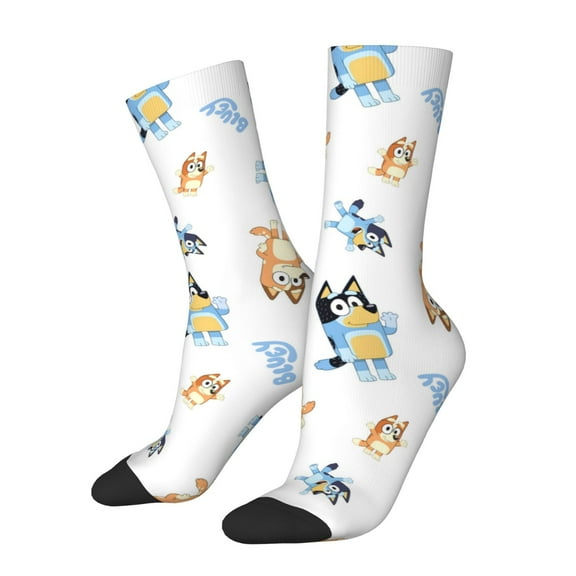 Johaoi Bluey Pattern Crazy Funny Socks for Men Women Colorful Fun Novelty Crew Socks Gifts for Adults Gag Gifts