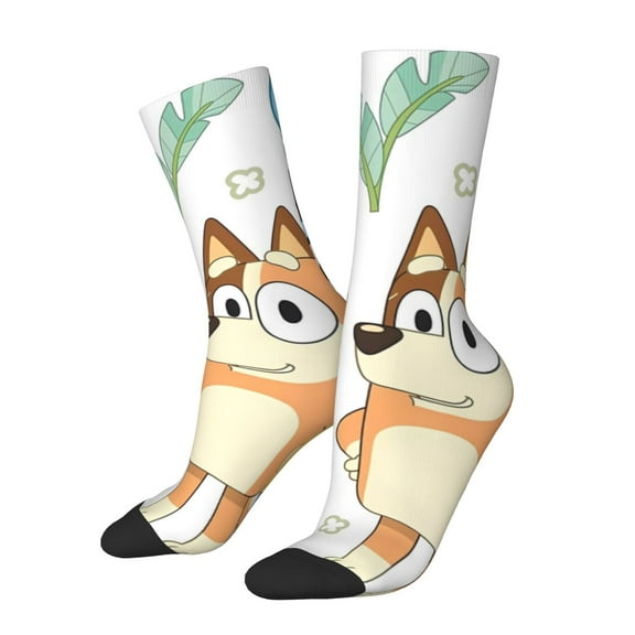 Johaoi Bluey Pattern Crazy Funny Socks for Men Women Colorful Fun Novelty Crew Socks Gifts for Adults Gag Gifts