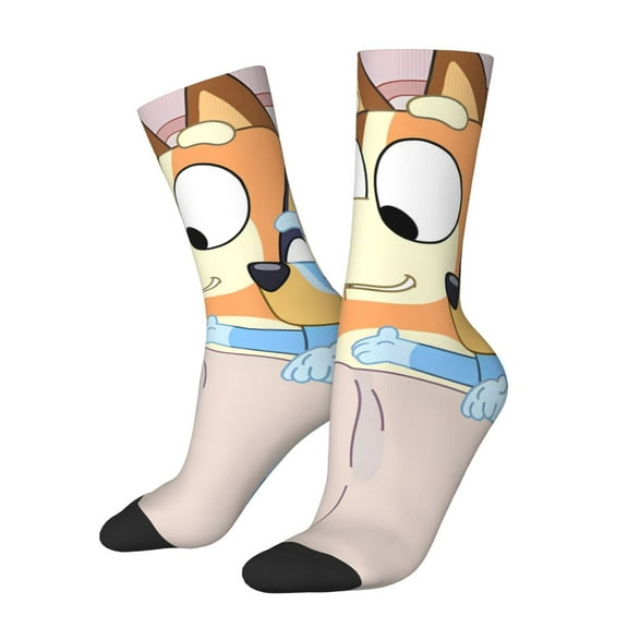 Johaoi Bluey Pattern Crazy Funny Socks for Men Women Colorful Fun Novelty Crew Socks Gifts for Adults Gag Gifts