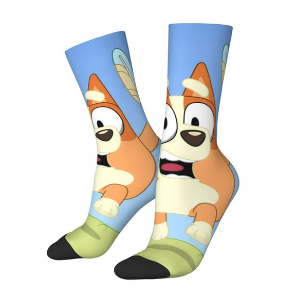 Johaoi Bluey Pattern Crazy Funny Socks for Men Women Colorful Fun Novelty Crew Socks Gifts for Adults Gag Gifts