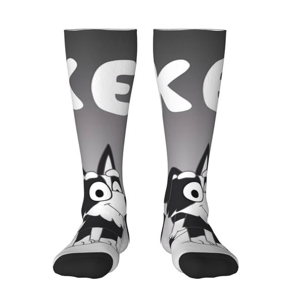 Johaoi Bluey Pattern Crazy Funny Stocking for Men & Women Colorful Fun Novelty Stockings Gifts for Adults Gag Gifts