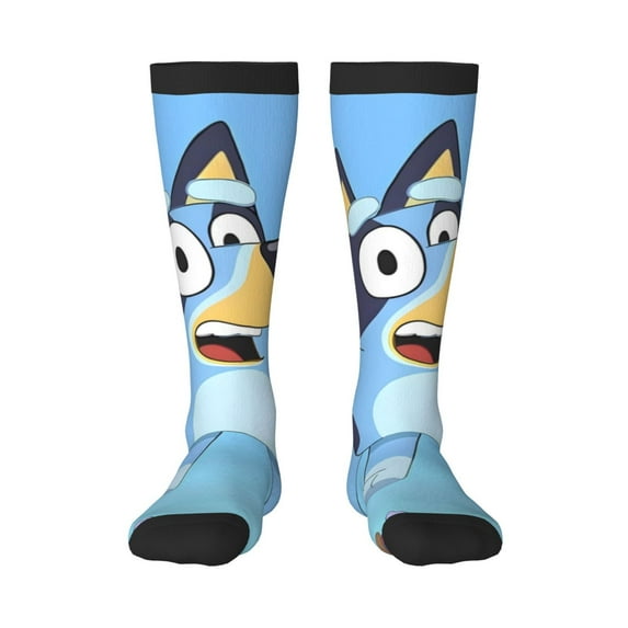 Johaoi Bluey Pattern Crazy Funny Stocking for Men & Women Colorful Fun Novelty Stockings Gifts for Adults Gag Gifts