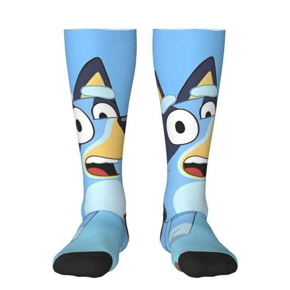 Johaoi Bluey Pattern Crazy Funny Stocking for Men & Women Colorful Fun Novelty Stockings Gifts for Adults Gag Gifts