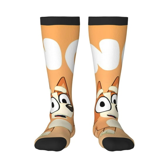 Johaoi Bluey Pattern Crazy Funny Stocking for Men & Women Colorful Fun Novelty Stockings Gifts for Adults Gag Gifts