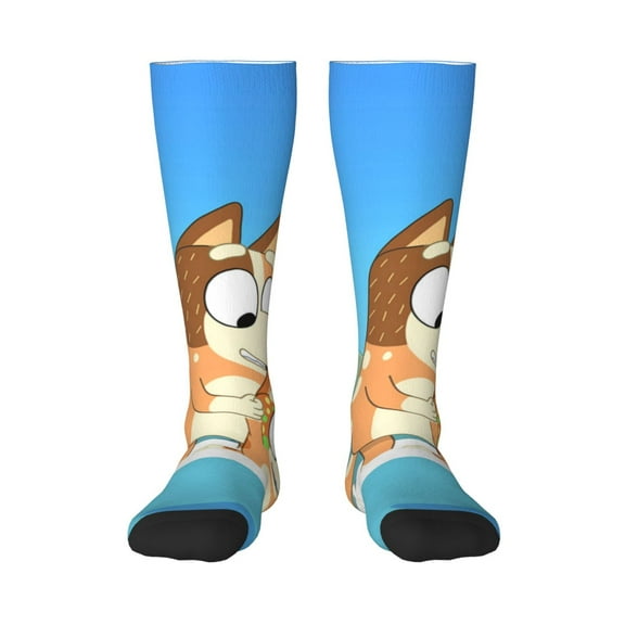 Johaoi Bluey Pattern Crazy Funny Stocking for Men & Women Colorful Fun Novelty Stockings Gifts for Adults Gag Gifts