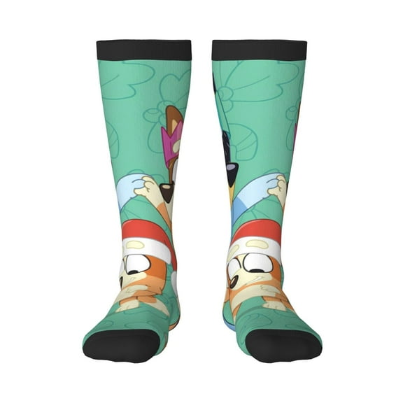 Johaoi Bluey Pattern Crazy Funny Stocking for Men & Women Colorful Fun Novelty Stockings Gifts for Adults Gag Gifts