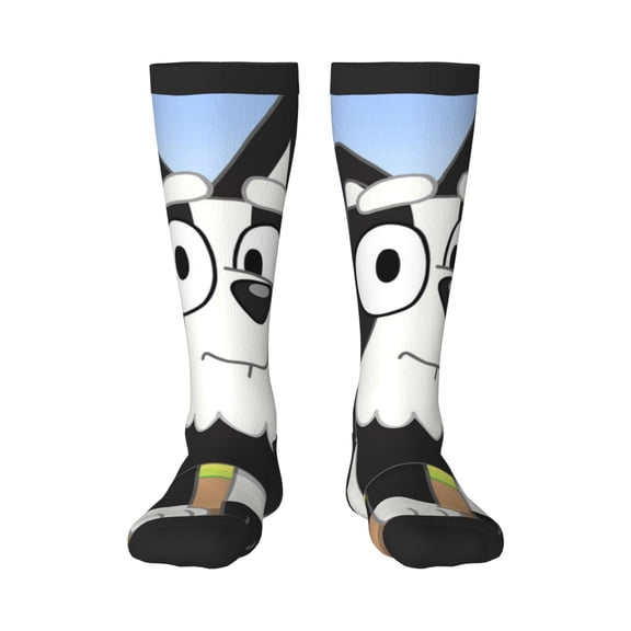 Johaoi Bluey Pattern Crazy Funny Stocking for Men & Women Colorful Fun Novelty Stockings Gifts for Adults Gag Gifts