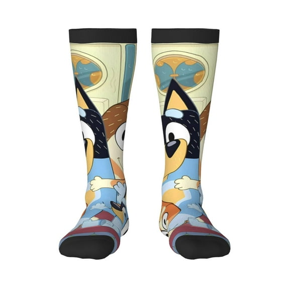 Johaoi Bluey Pattern Crazy Funny Stocking for Men & Women Colorful Fun Novelty Stockings Gifts for Adults Gag Gifts