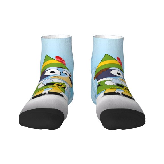 Johaoi Bluey Pattern Novelty Socks, Funny Socks Over The Calf Tube Stocking Crew Colorful Stockings for Women and Men
