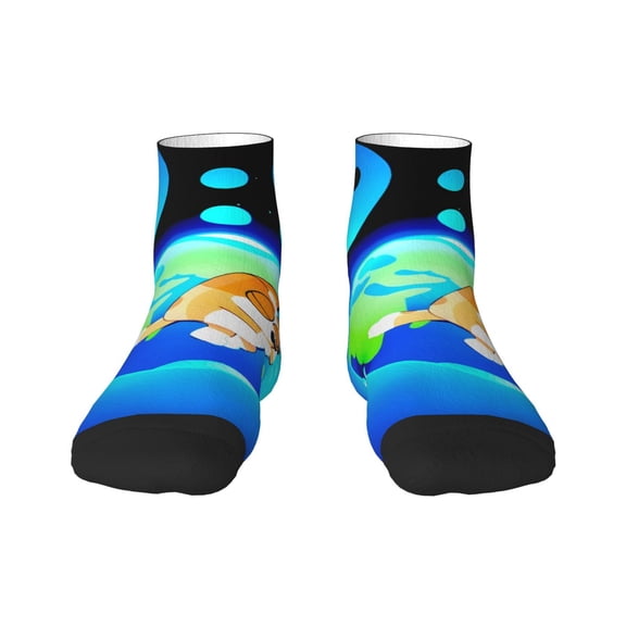 Johaoi Bluey Pattern Novelty Socks, Funny Socks Over The Calf Tube Stocking Crew Colorful Stockings for Women and Men
