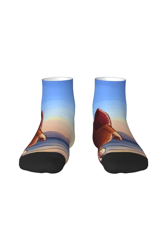 Bluey Pattern Novelty Socks, Funny Socks Over The Calf Tube Stocking Crew Colorful Stockings for Women and Men