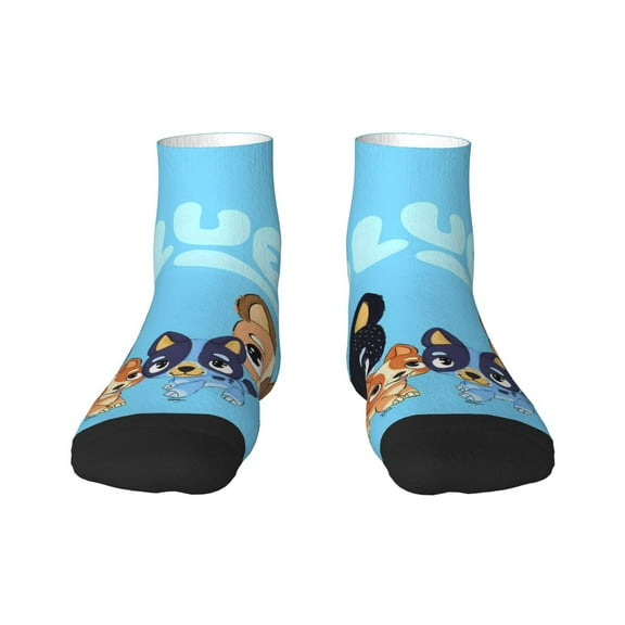 Johaoi Bluey Pattern Novelty Socks, Funny Socks Over The Calf Tube Stocking Crew Colorful Stockings for Women and Men