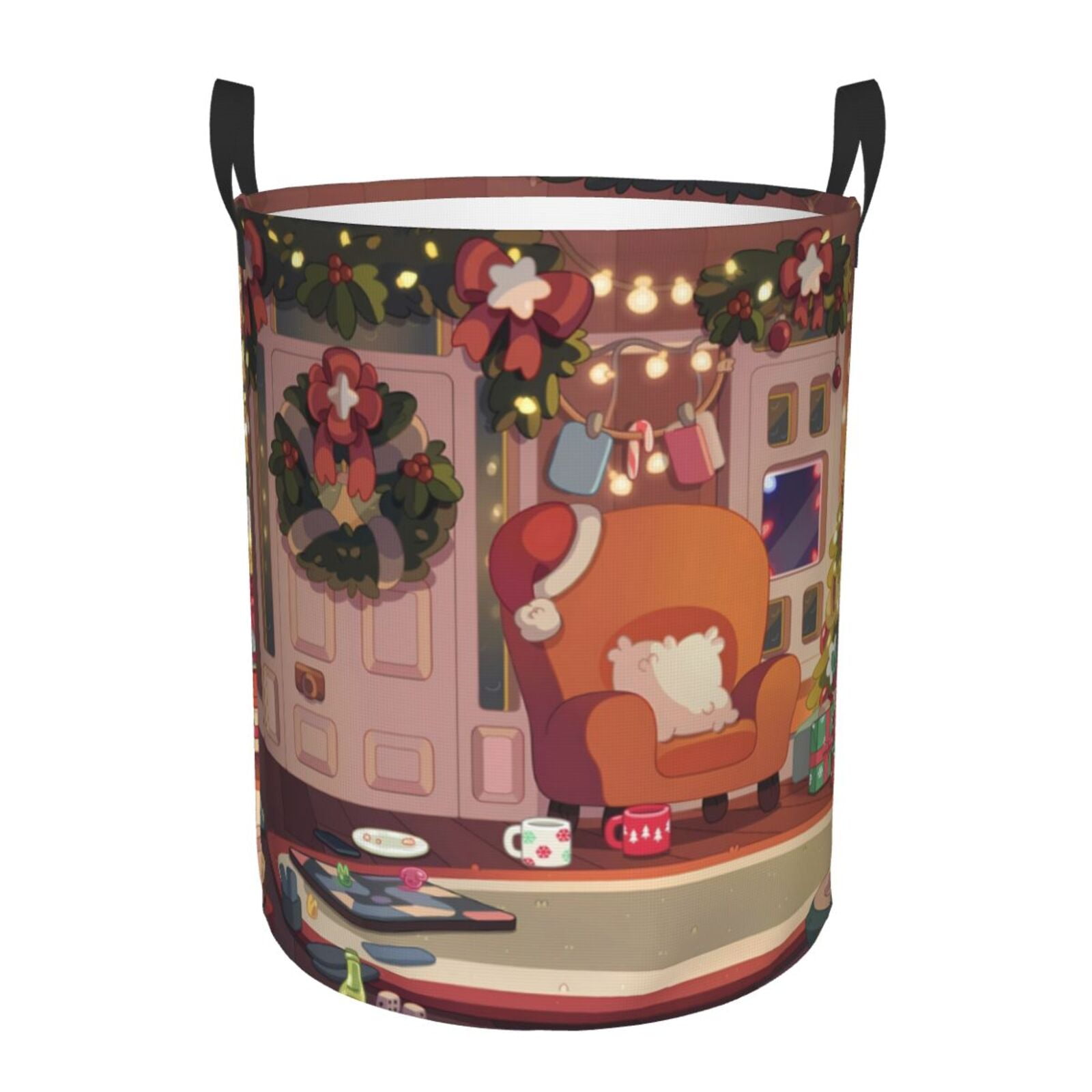Johaoi Bluey Pattern Round Large Laundry Basket -Storage Basket - Toy Storage Basket, Perfect as Hamper, Kids Room Storage, and Toy Containment-