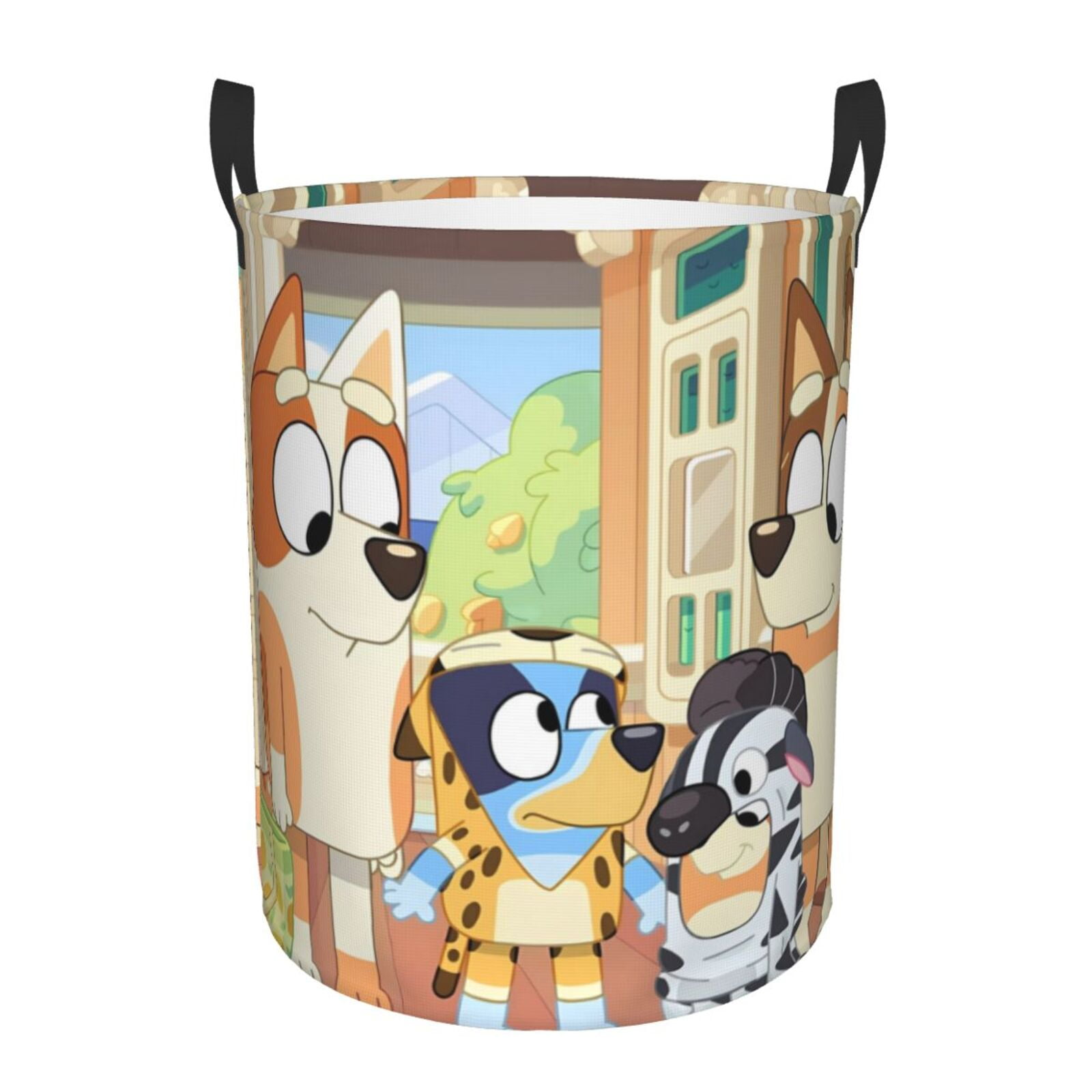 Johaoi Bluey Pattern Round Large Laundry Basket -Storage Basket - Toy Storage Basket, Perfect as Hamper, Kids Room Storage, and Toy Containment-
