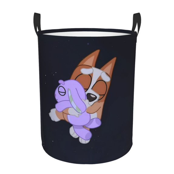 Johaoi Bluey Pattern Round Large Laundry Basket -Storage Basket - Toy Storage Basket, Perfect as Hamper, Kids Room Storage, and Toy Containment-Small