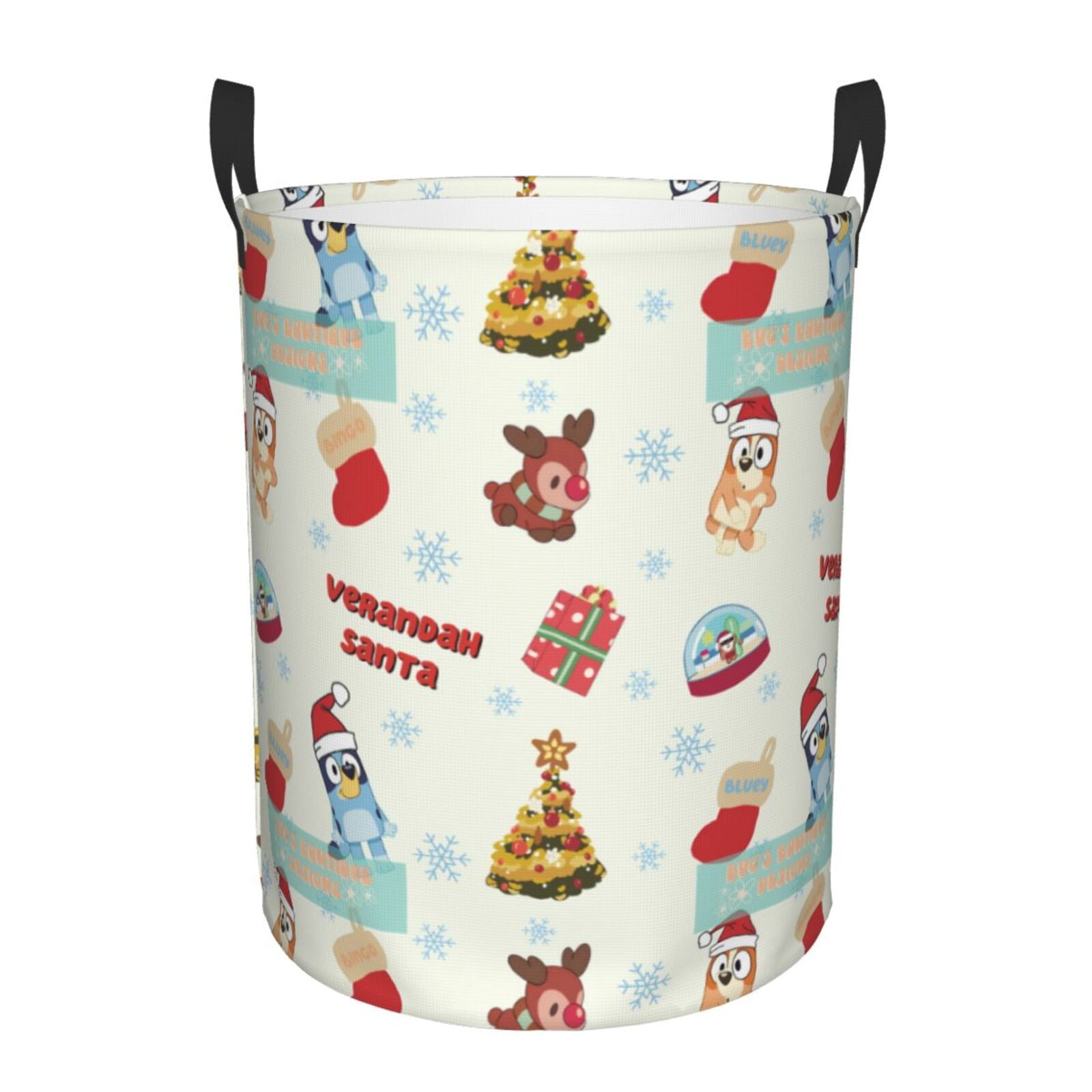 Johaoi Bluey Pattern Round Large Laundry Basket -Storage Basket - Toy Storage Basket, Perfect as Hamper, Kids Room Storage, and Toy Containment-